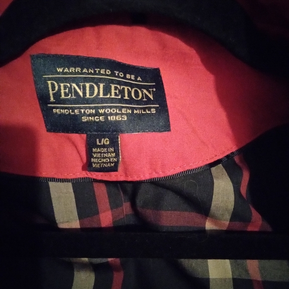 Pendleton Knee Length Trench Coat Sizr Large Red - Picture 8 of 12